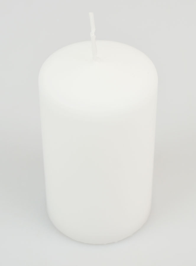 Candela da Tavola Decorativa 10 x 6cm - Bianca (pic 2)