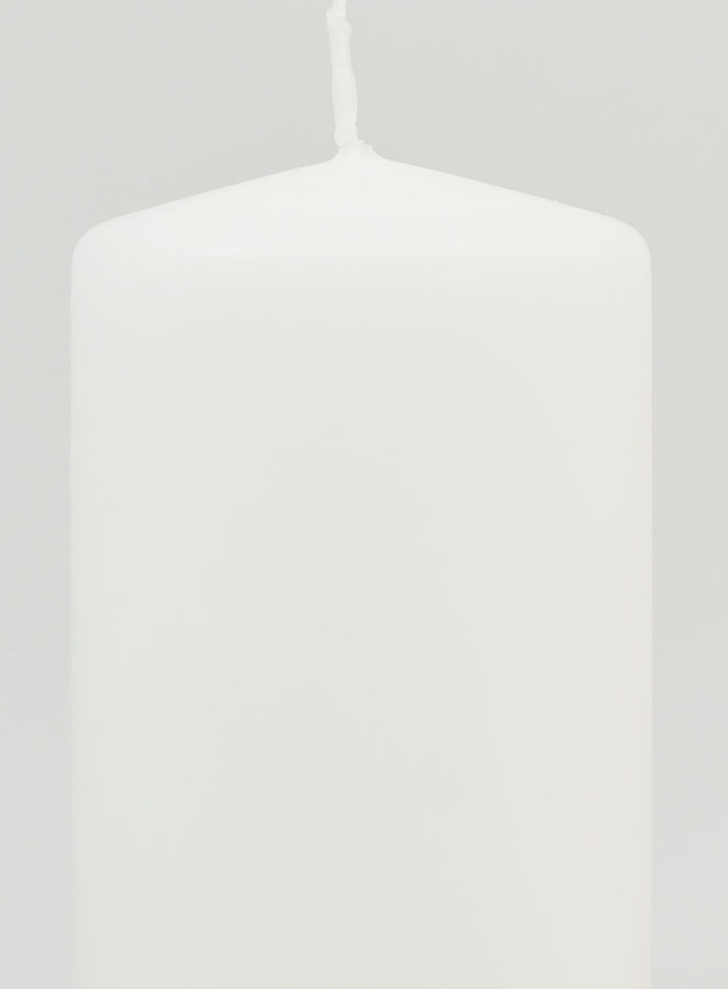 Candela da Tavola Decorativa 10 x 6cm - Bianca (pic 3)