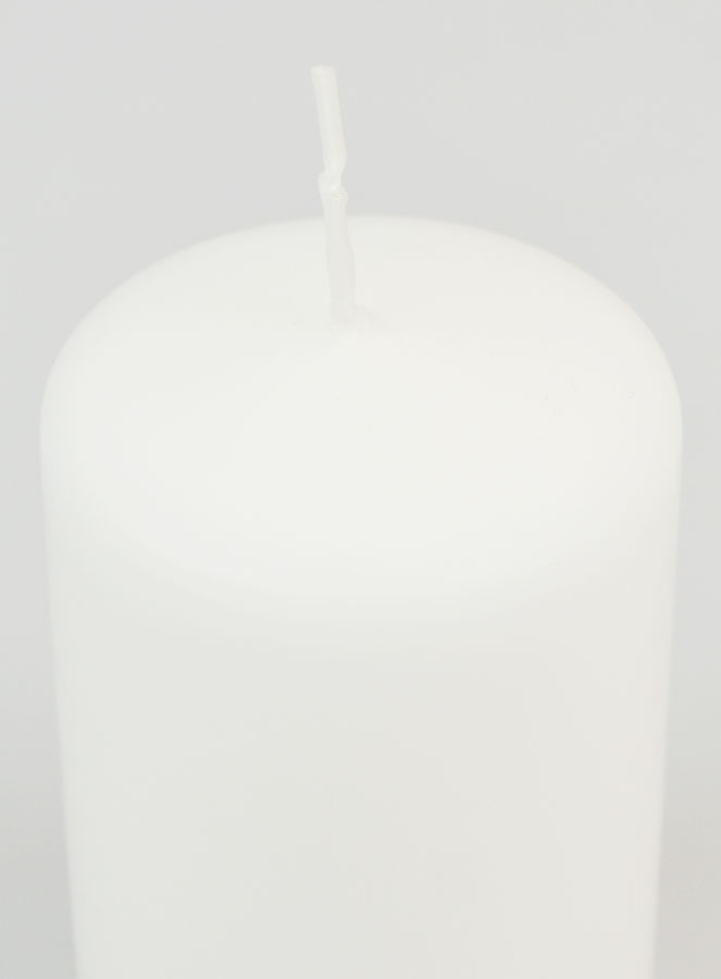 Candela da Tavola Decorativa 10 x 6cm - Bianca (pic 4)