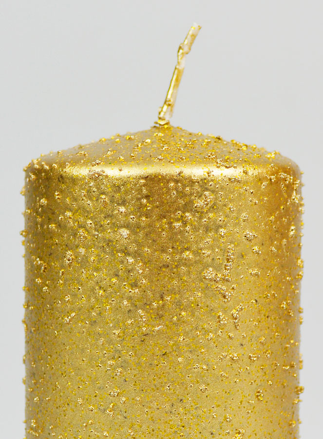 Candela Decorativa Glitterata - Dorata (pic 3)