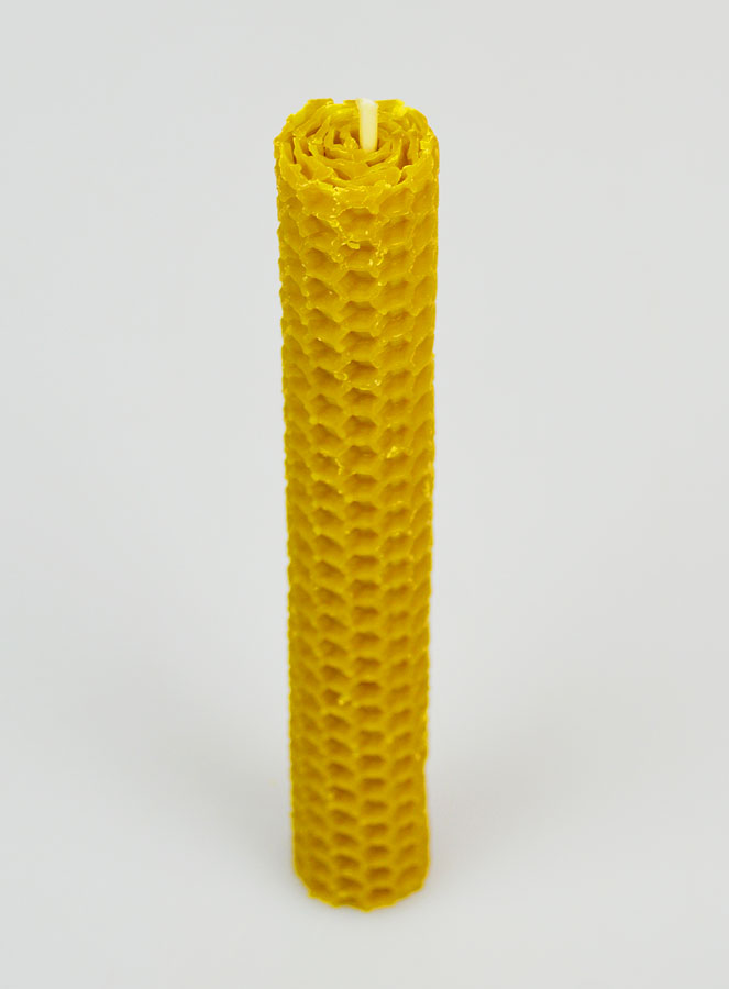 Candela in Cera d'Api 100% Naturale - 15cm (pic 2)