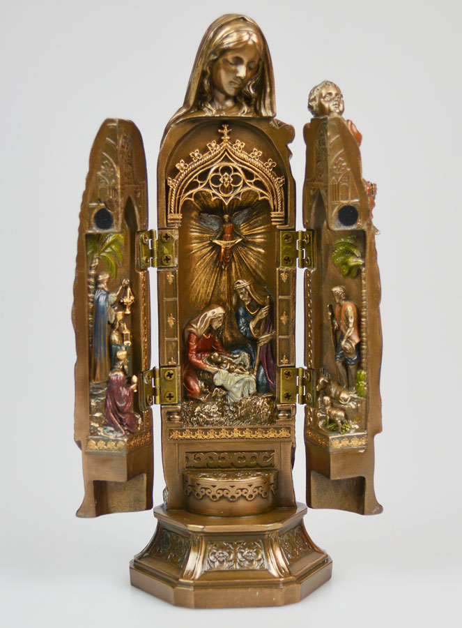 Regalo di Natale Trittico Madonna e Natività - 20cm (pic 1)