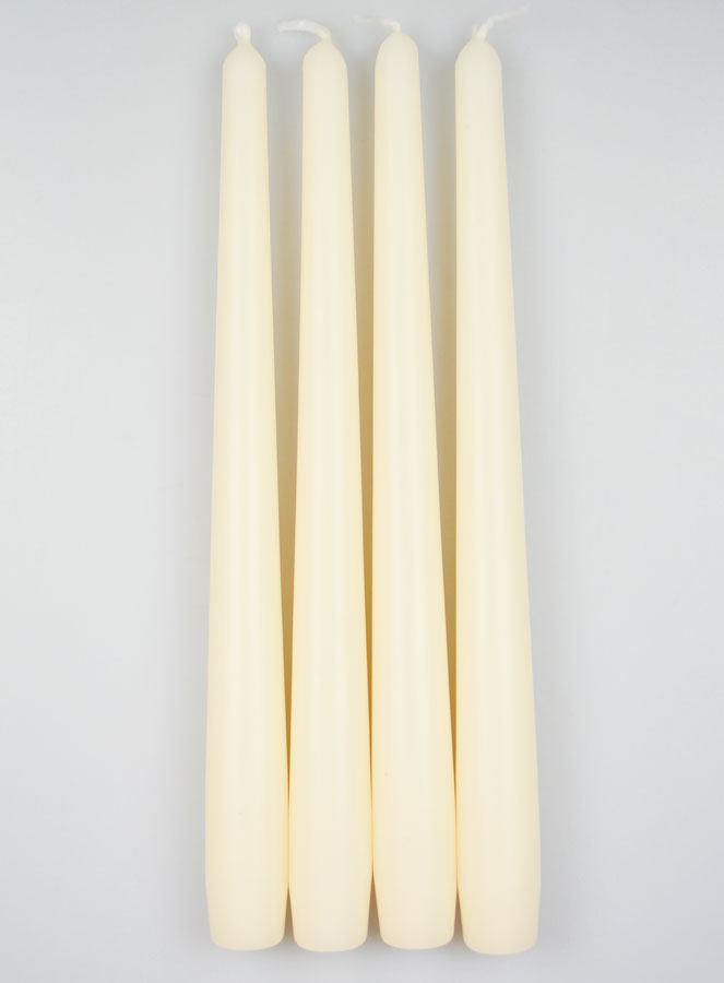 Set di 4 Candele a Stelo Avorio - 25 cm (pic 1)