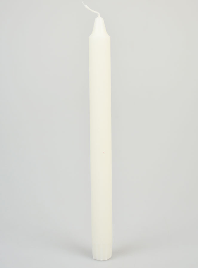 Cero da Chiesa Premium 100% Naturale 25 cm - Bianco (pic 1)