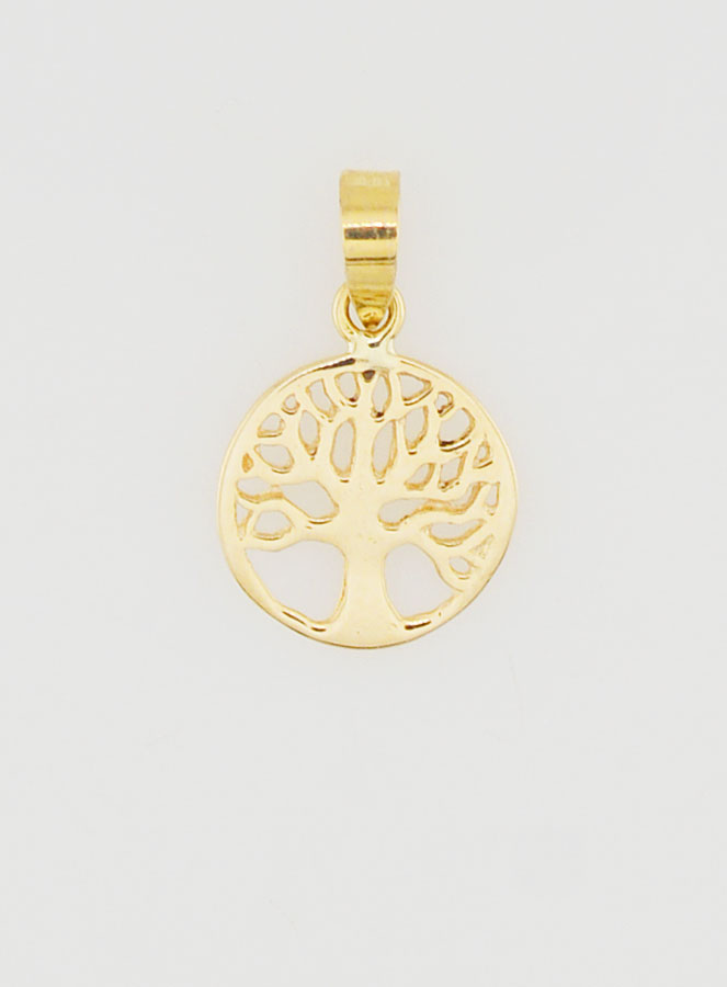 Medaglia in Oro 9ct - Albero Della Vita 10mm (pic 1)