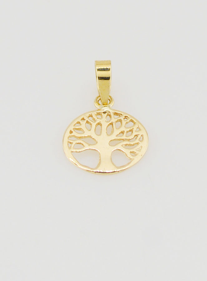 Medaglia in Oro 9ct - Albero Della Vita 10mm (pic 2)
