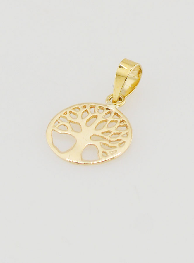 Medaglia in Oro 9ct - Albero Della Vita 10mm (pic 4)