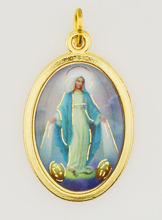 Medaglia Miracolosa della Vergine Maria Colorata - 22mm (pic 1)