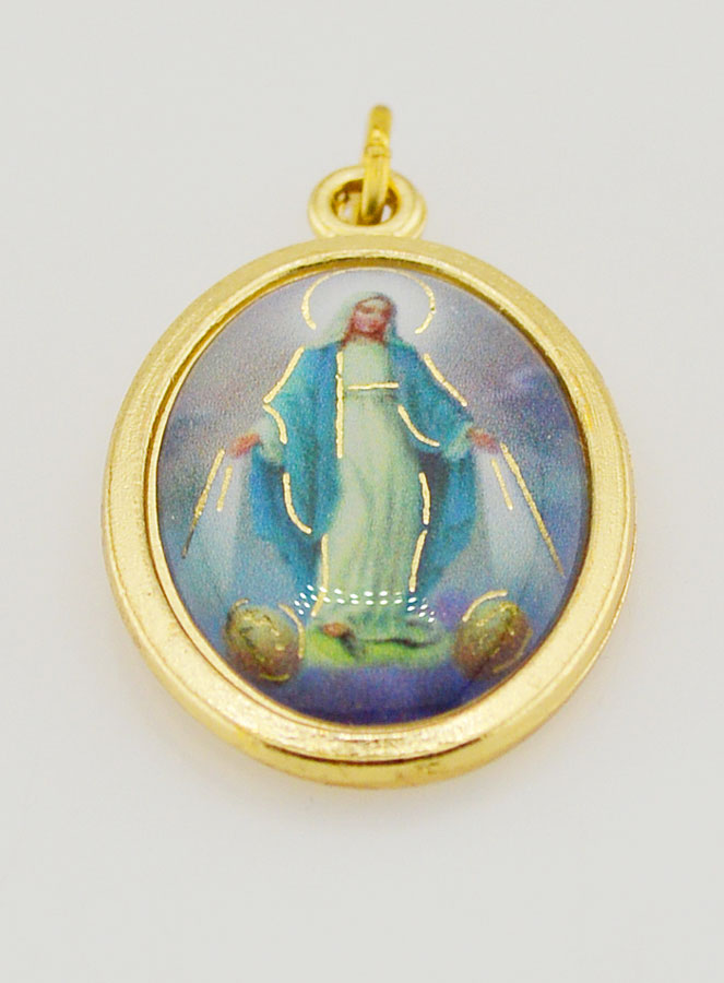 Medaglia Miracolosa della Vergine Maria Colorata - 22mm (pic 2)