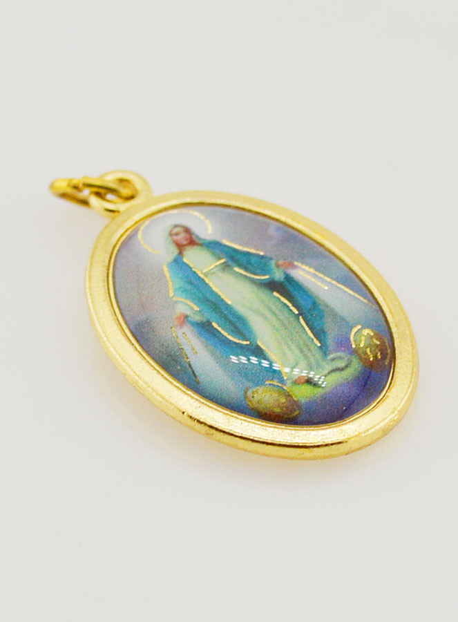 Medaglia Miracolosa della Vergine Maria Colorata - 22mm (pic 3)