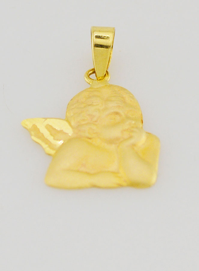 Medaglia Angelo Custode in oro 375/1000 - 14mm (pic 2)