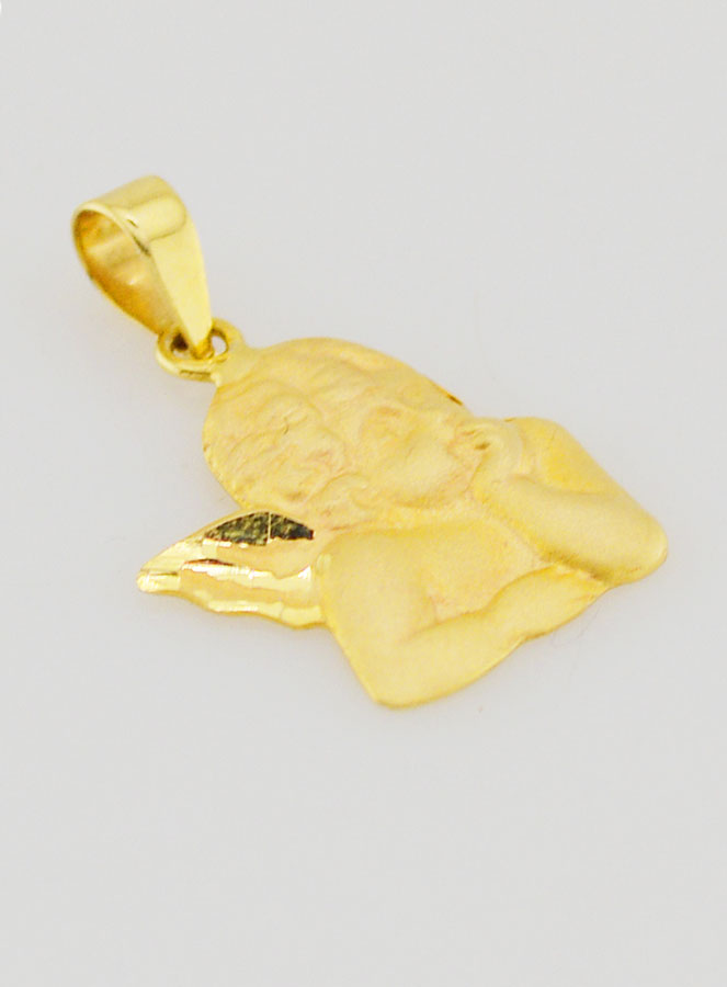 Medaglia Angelo Custode in oro 375/1000 - 14mm (pic 3)