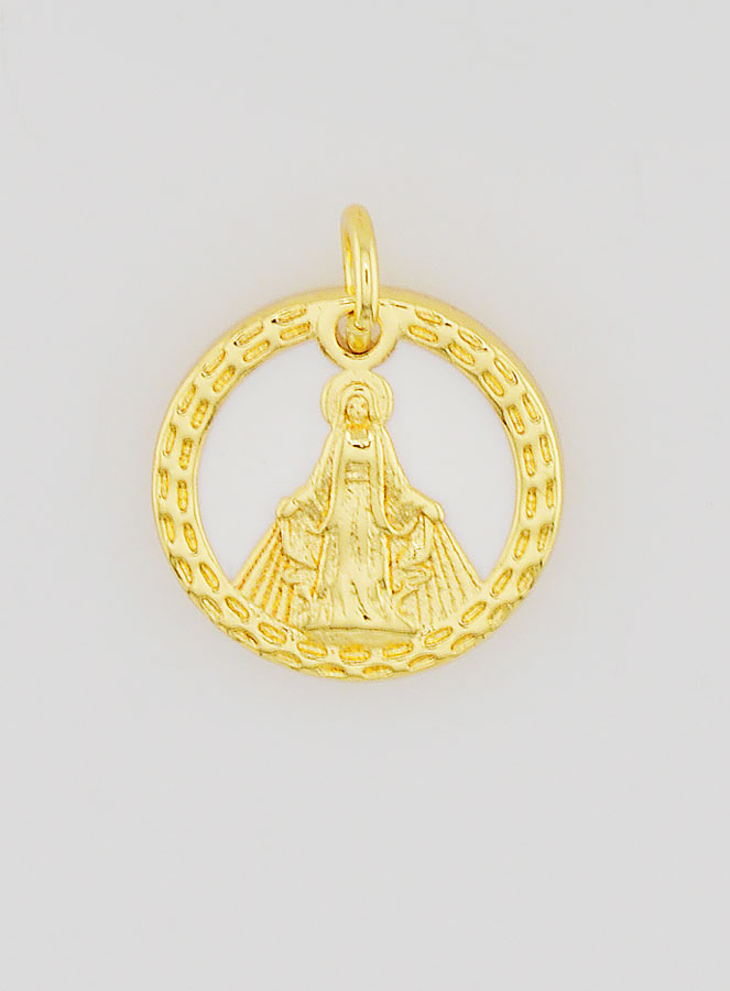 Medaglia Vergine Maria Miracolosa in Madreperla - 15mm (pic 1)