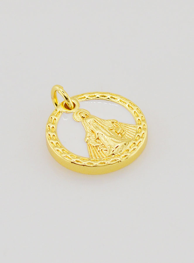 Medaglia Vergine Maria Miracolosa in Madreperla - 15mm (pic 3)