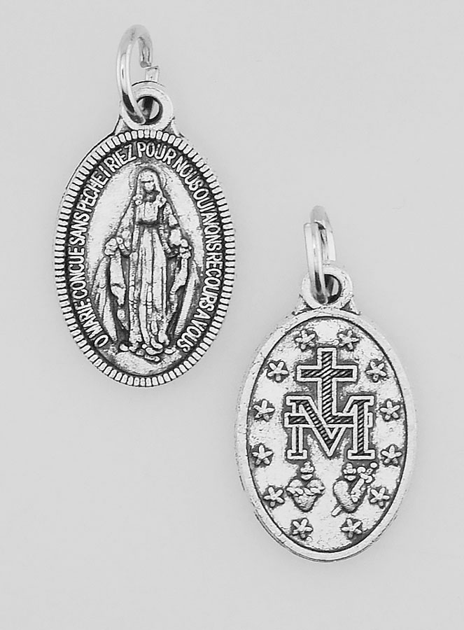 Medaglia Miracolosa con Bordo Rigato - 17mm (pic 1)