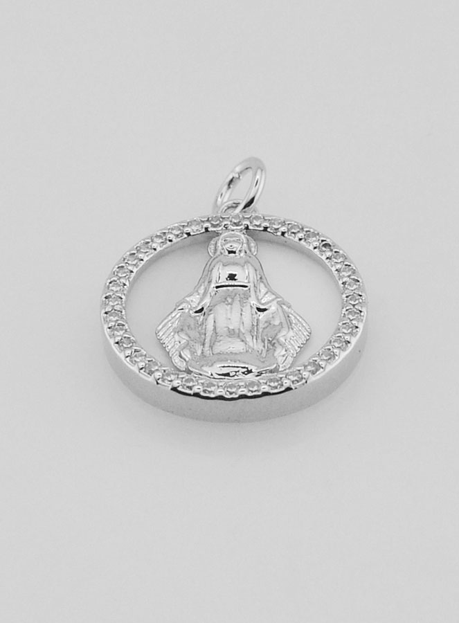 Medaglia Vergine Maria Miracolosa in Madreperla - 15mm (pic 2)