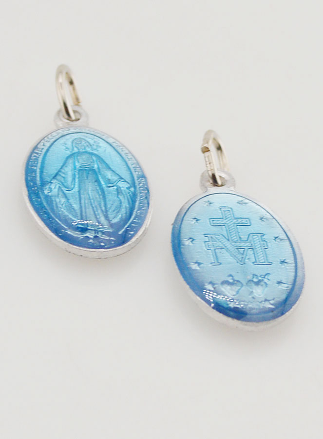 Medaglia Miracolosa Blu - 18mm (pic 2)