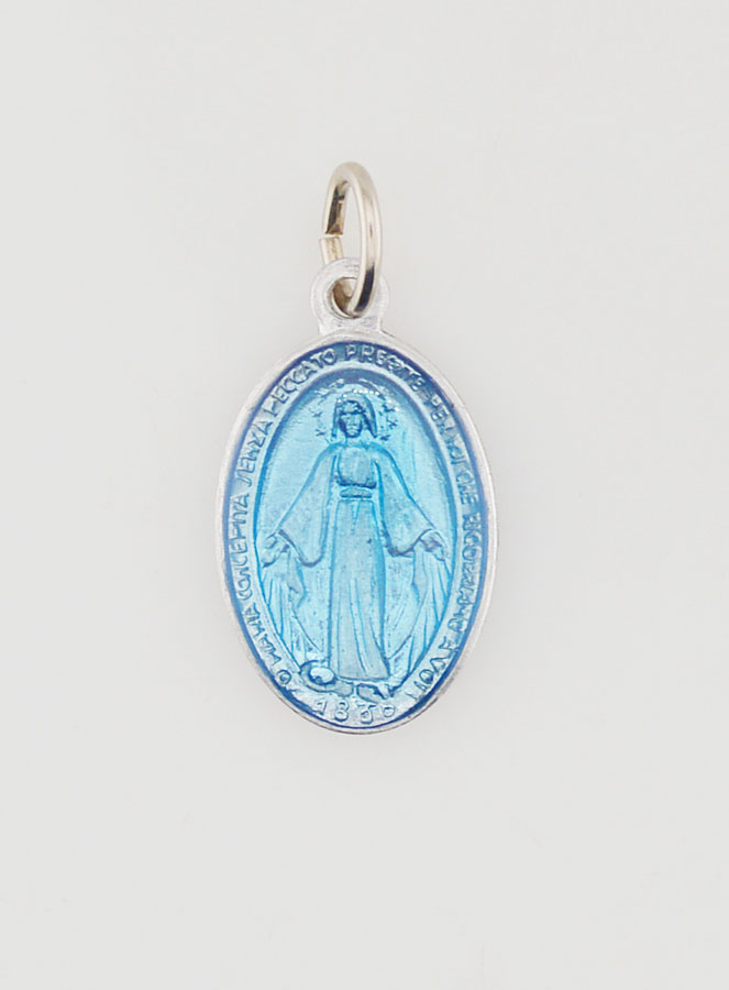 Medaglia Miracolosa Blu - 18mm (pic 3)