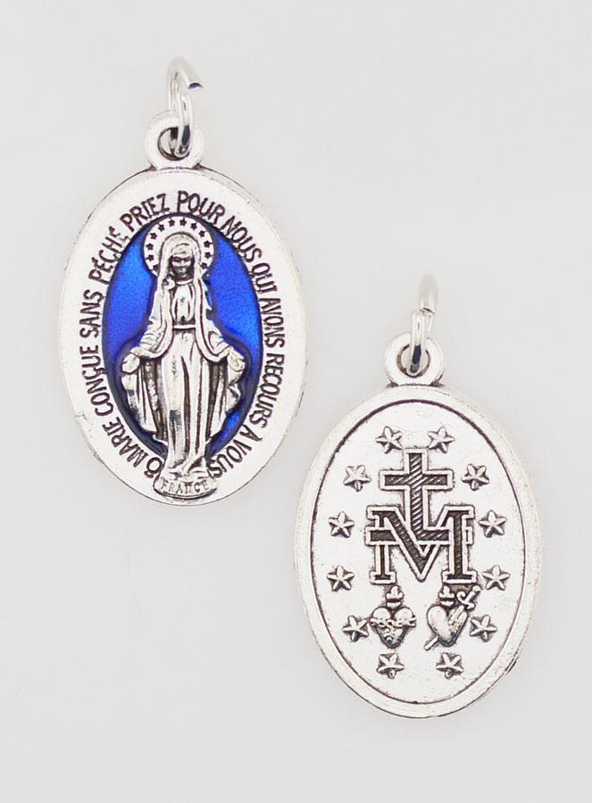 Medaglia Miracolosa Blu - 22mm (pic 1)