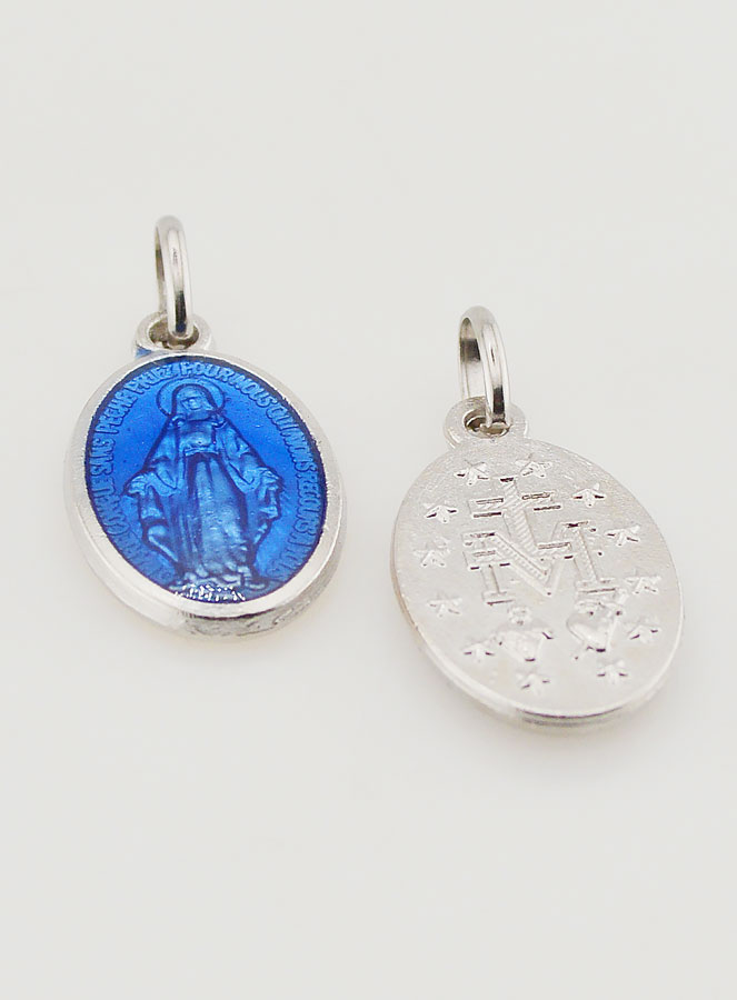 Medaglia Miracolosa Blu - 19mm (pic 2)