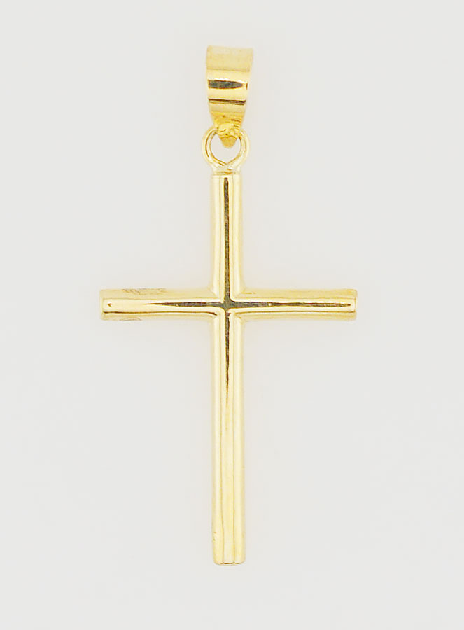 Ciondolo Croce Bastone 21mm - Oro 9ct (pic 1)