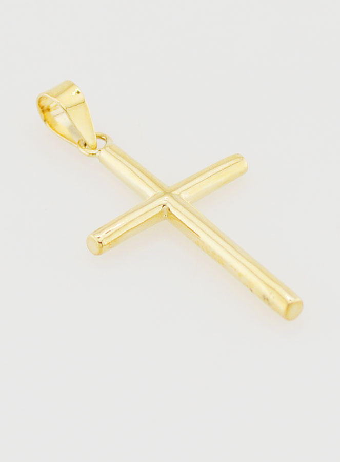 Ciondolo Croce Bastone 21mm - Oro 9ct (pic 3)