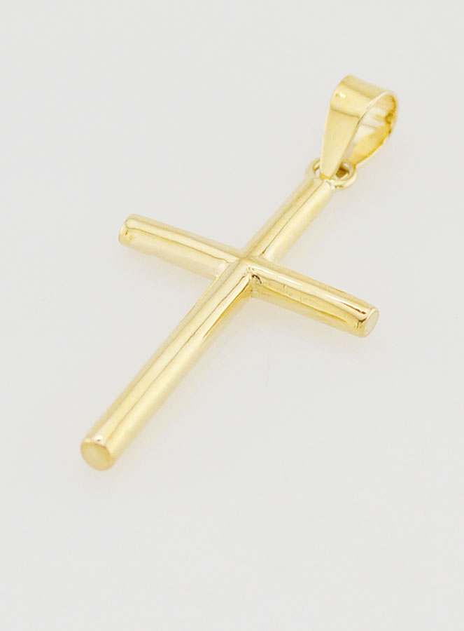 Ciondolo Croce Bastone 21mm - Oro 9ct (pic 4)