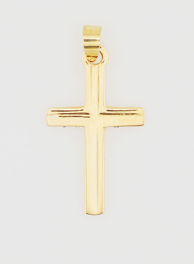 Ciondolo Croce 23mm - Oro 9ct (pic 1)