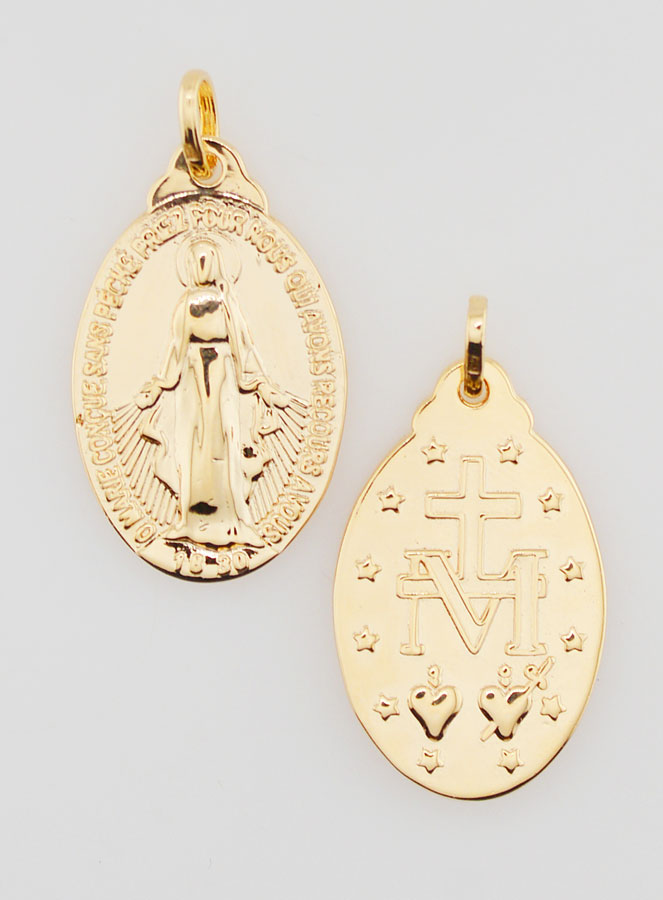 Medaglia Miracolosa in Oro Placcato - 25mm (pic 1)