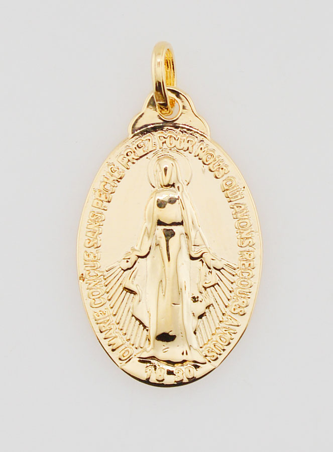 Medaglia Miracolosa in Oro Placcato - 25mm (pic 3)