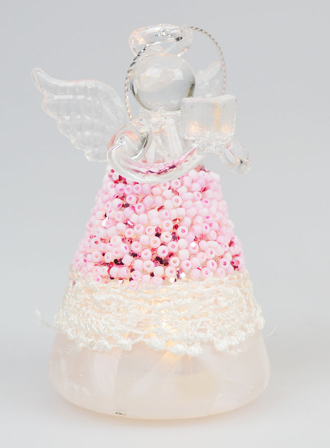 Set di 6 Angeli di Natale Luminosi - 8cm (pic 3)