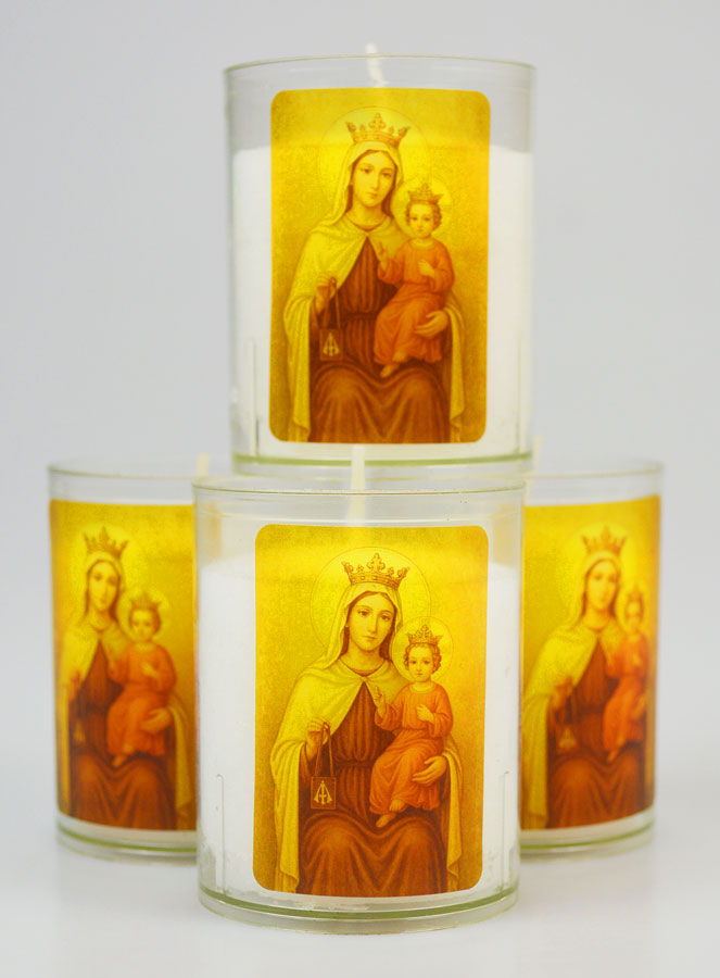Set di 4 Candele Votive Madonna del Monte Carmelo (pic 1)