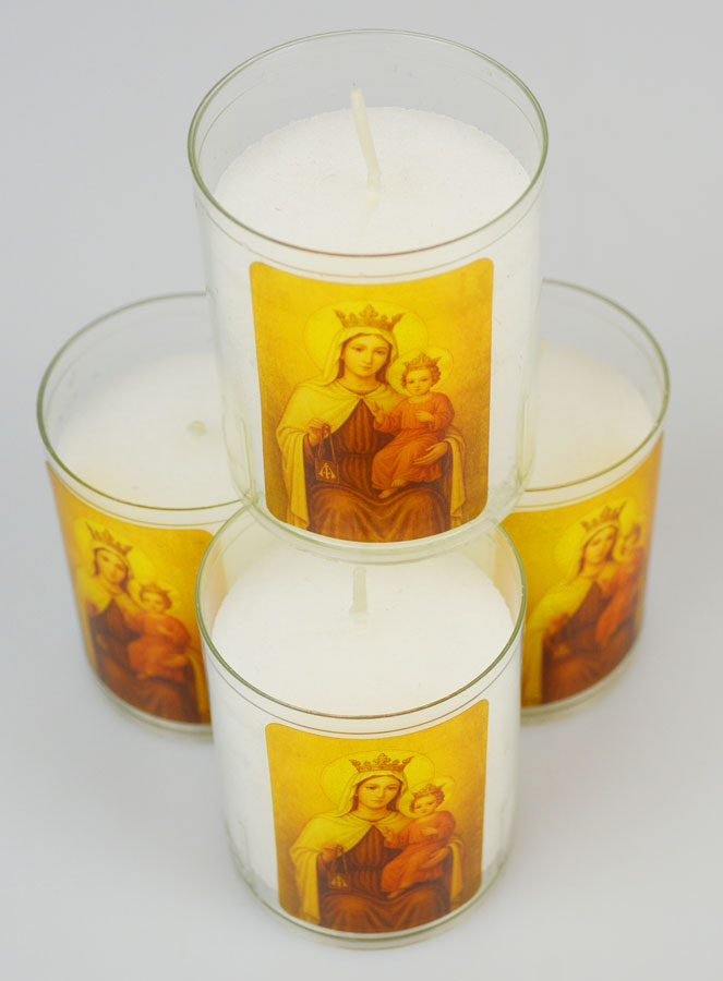 Set di 4 Candele Votive Madonna del Monte Carmelo (pic 2)