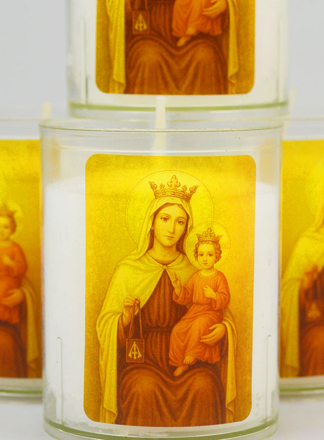 Set di 4 Candele Votive Madonna del Monte Carmelo (pic 3)
