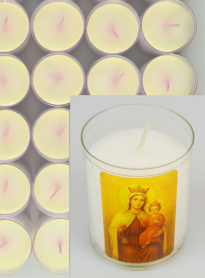 Set di 48 Candele Votive Madonna del Monte Carmelo (pic 4)
