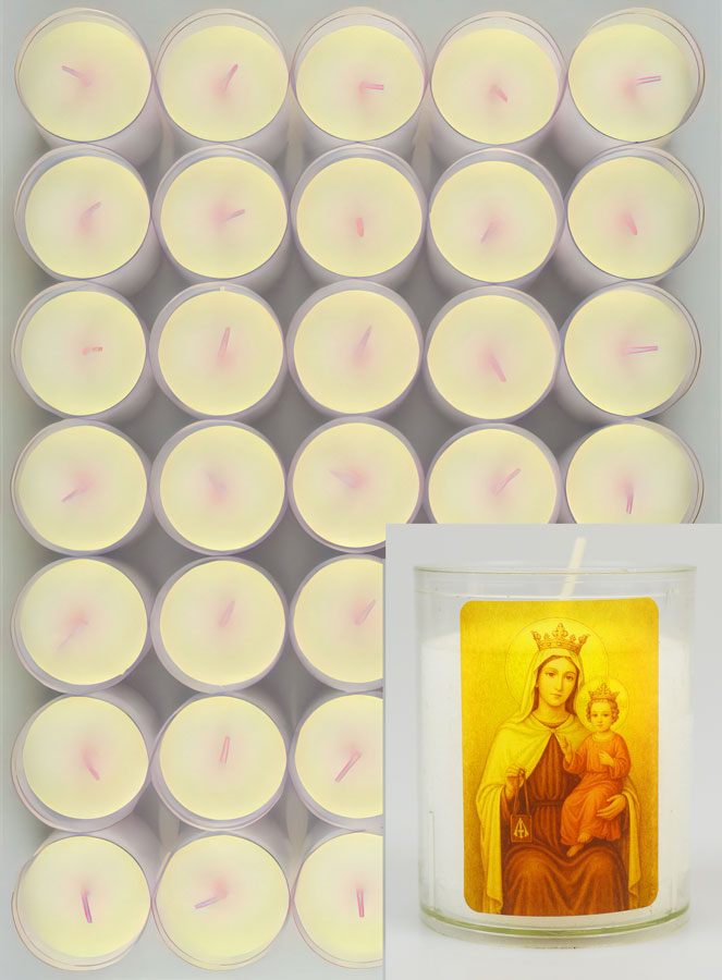 Set di 24 Candele Votive Madonna del Monte Carmelo (pic 1)
