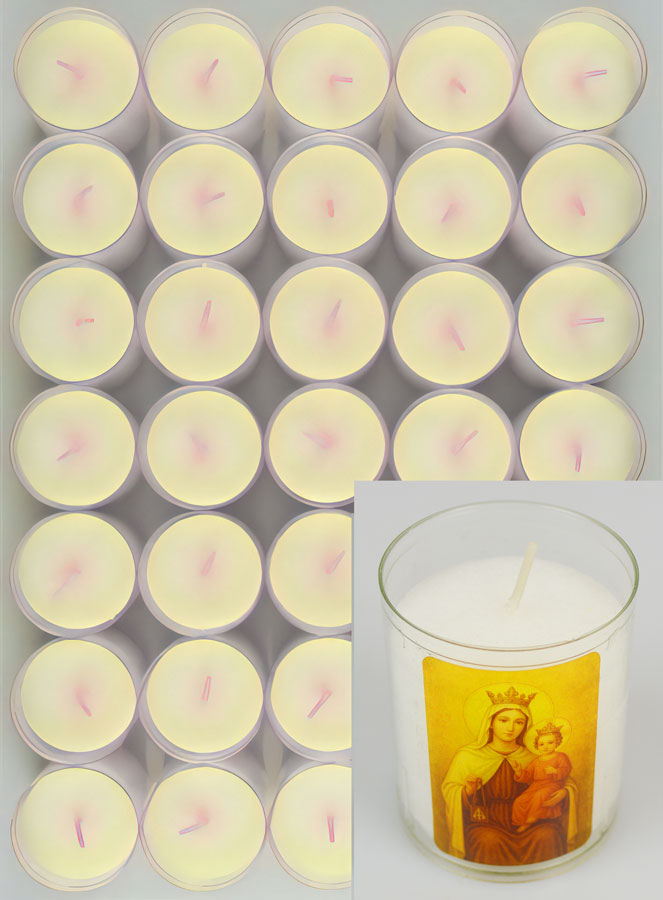 Set di 24 Candele Votive Madonna del Monte Carmelo (pic 2)