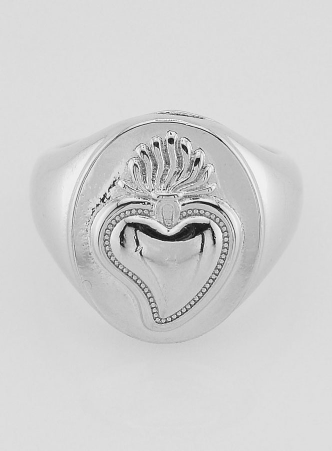 Chevalière Ex Voto in Ottone Argentato Regolabile (pic 1)