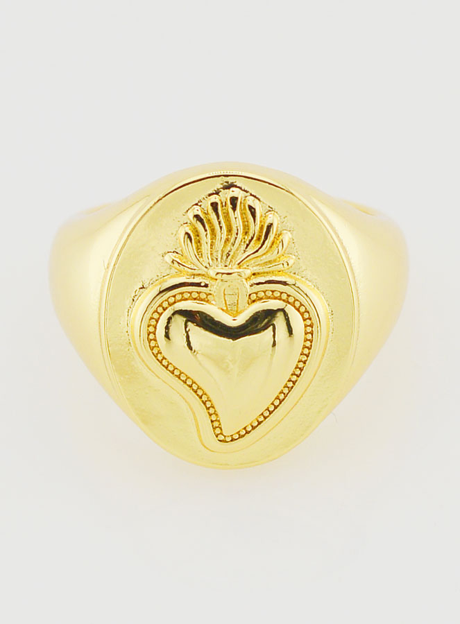 Chevalière Ex Voto in Ottone Dorato Regolabile (pic 1)