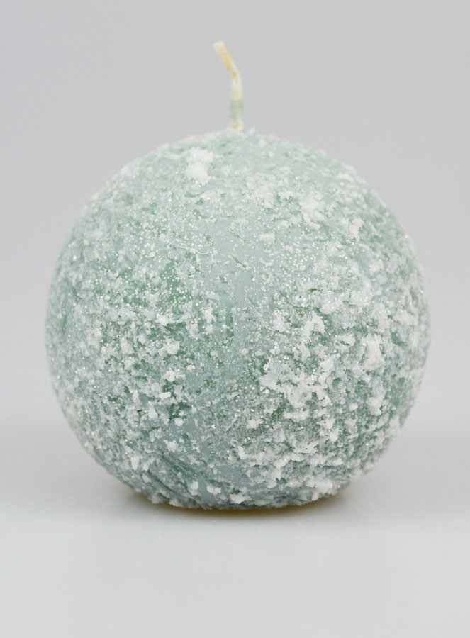 Candela Decorativa Ghiacciata Sfera 8cm - Verde (pic 1)