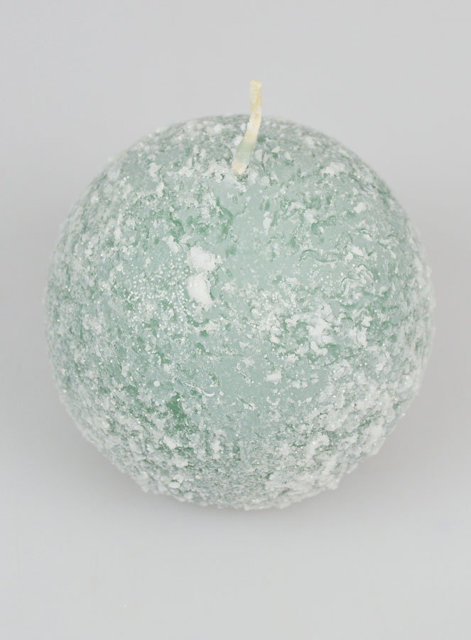 Candela Decorativa Ghiacciata Sfera 8cm - Verde (pic 2)