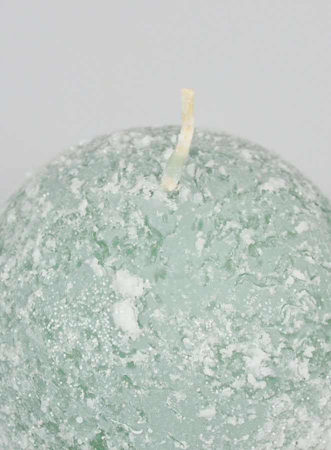 Candela Decorativa Ghiacciata Sfera 8cm - Verde (pic 4)