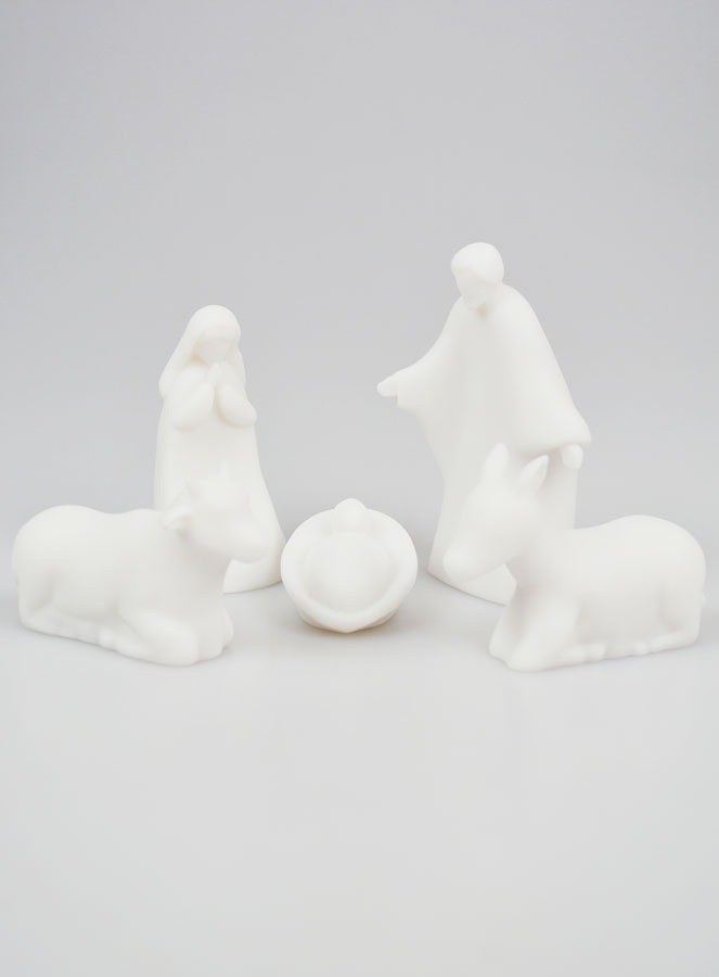 Presepe di Natale in Alabastro - 5 Pezzi (pic 1)