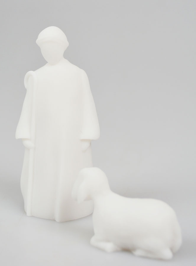 Presepe di Natale in Alabastro - Pastore e Pecora 9cm (pic 3)