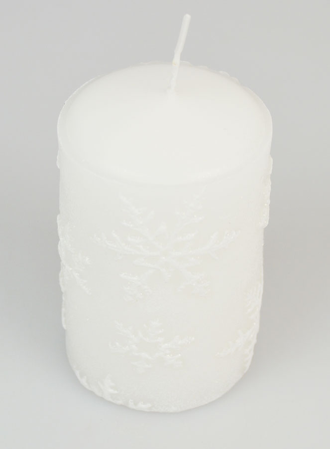 Candela di Natale Fiocchi di Neve - Bianco (pic 2)