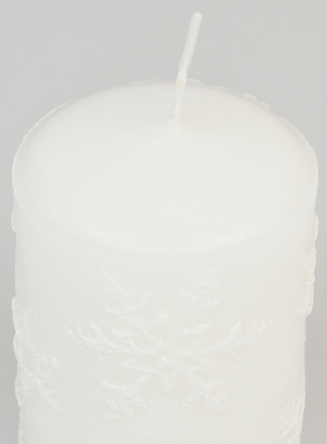 Candela di Natale Fiocchi di Neve - Bianco (pic 4)