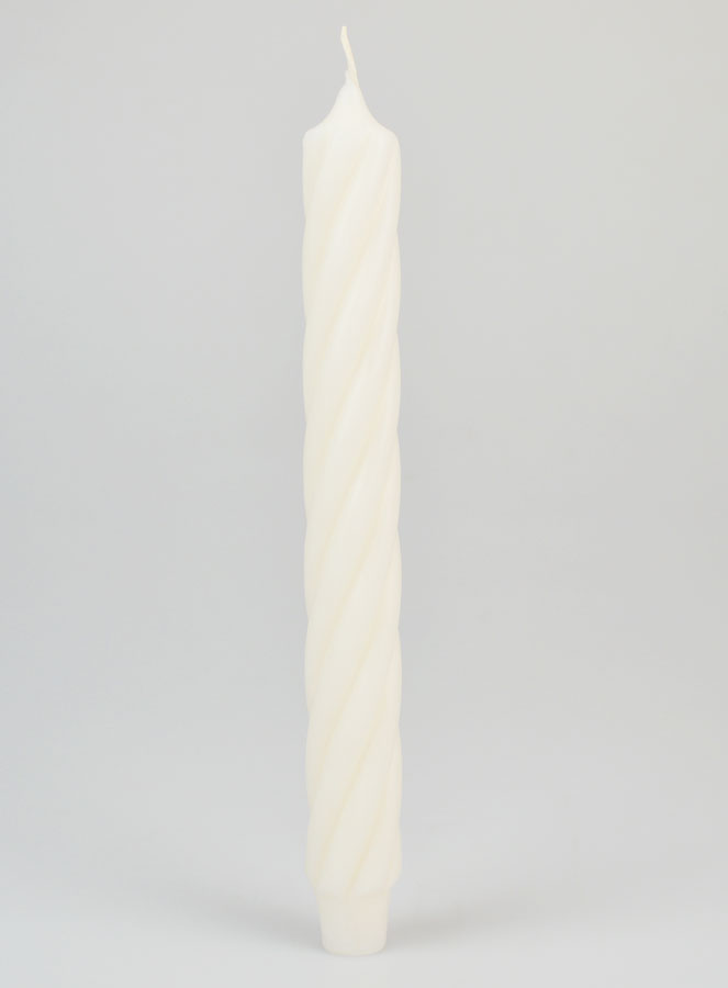 Candela Rustica Twist 25cm - Avorio (pic 1)