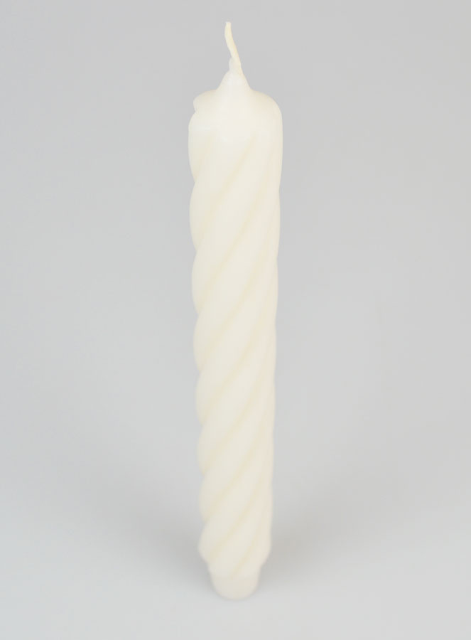 Candela Rustica Twist 25cm - Avorio (pic 2)