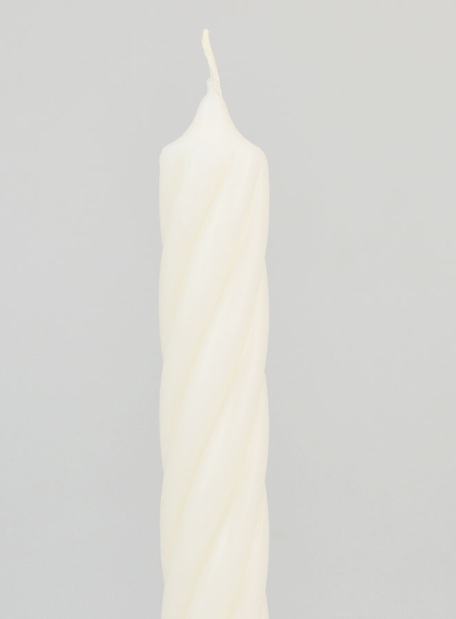 Candela Rustica Twist 25cm - Avorio (pic 3)