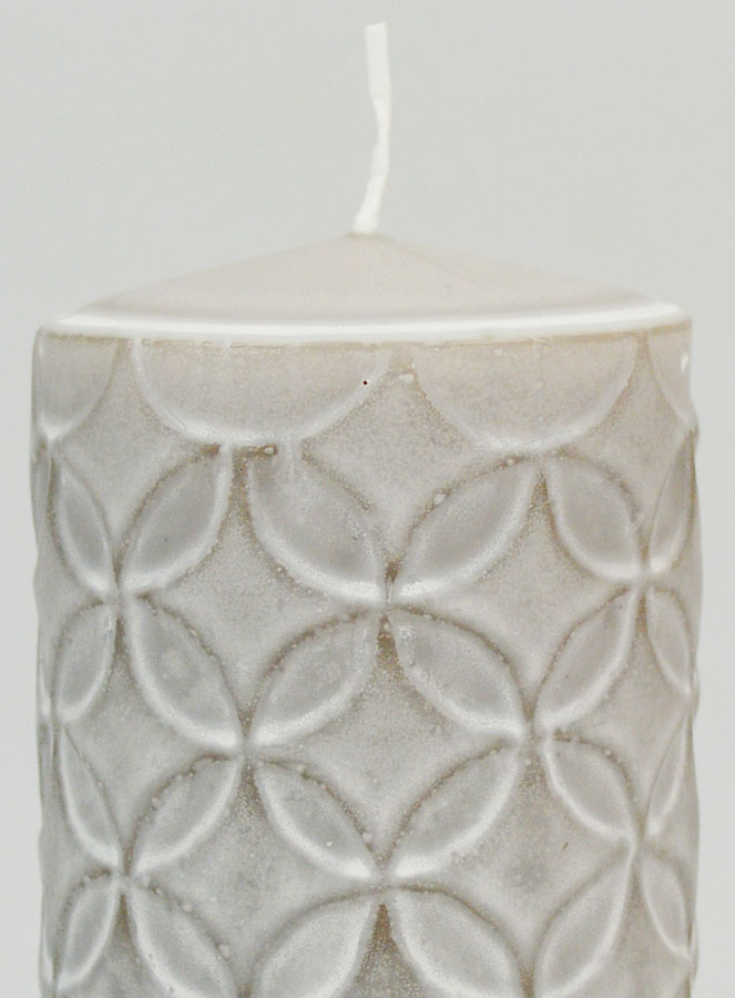 Candela Decorativa Effetto Ceramica – Grigia (pic 3)